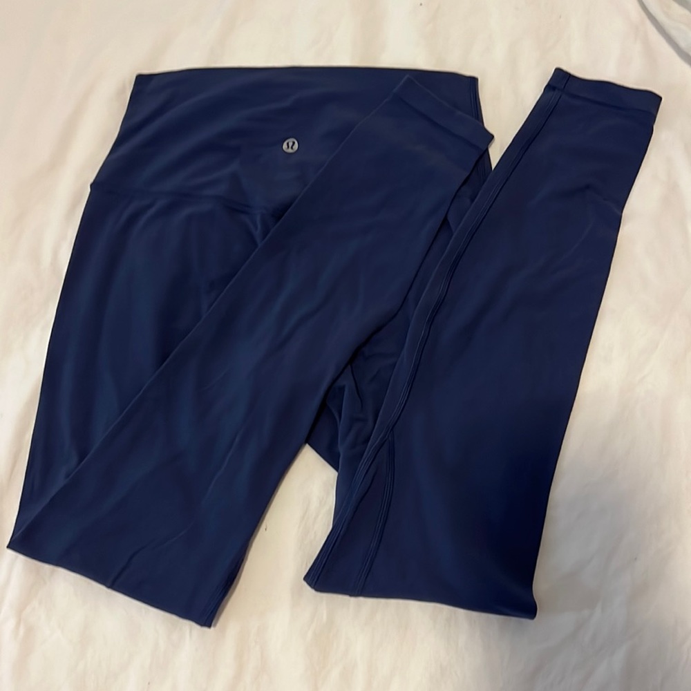 blue lululemon align leggings